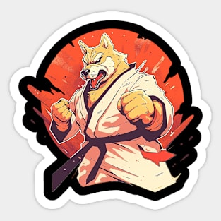 karate dog Sticker